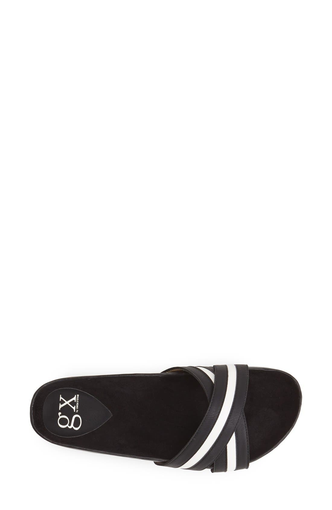 'Abby' Platform Slide Sandal, Alternate, color, BLACK COMBO