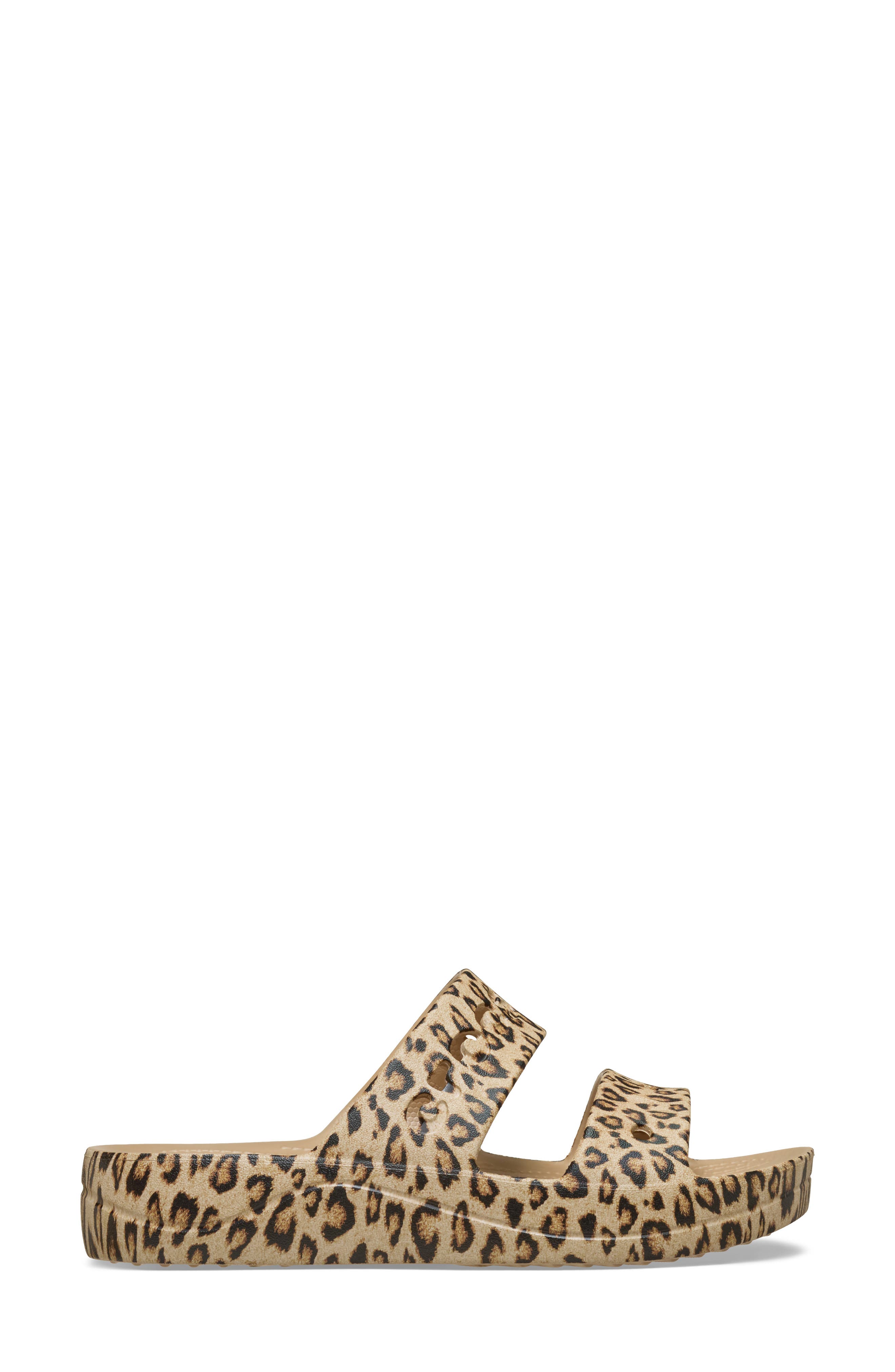 CROCS Baya Animal Platform Slide Sandal, Alternate, color, Leopard Gold