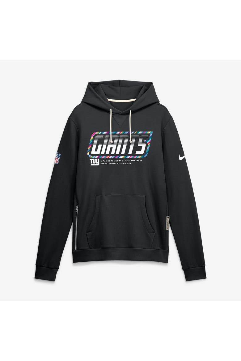 Men's Nike Black New York Giants 2026 NFL Crucial Catch Sideline Standard Issue Dri-FIT Pullover Hoodie, Main, color, Black