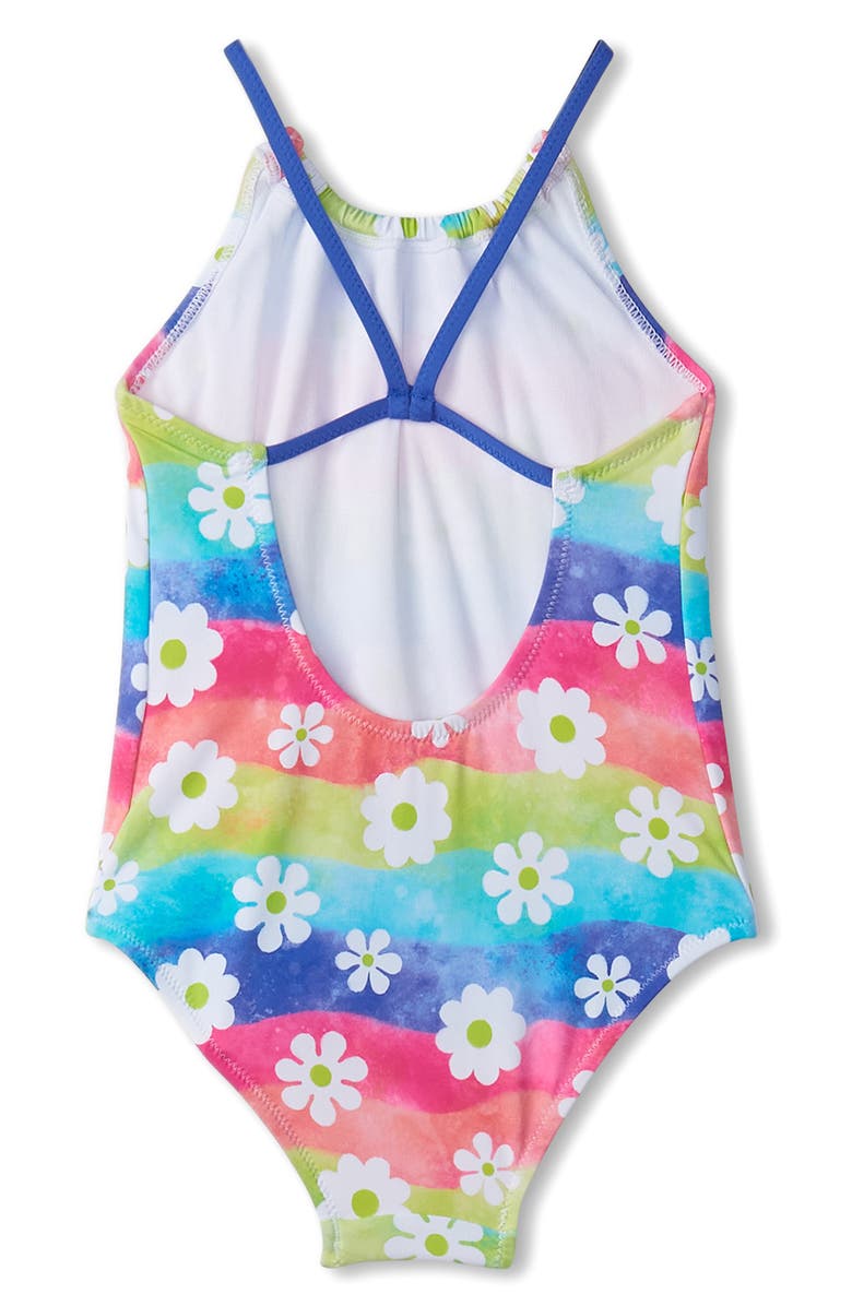 Hatley Kids' Rainbow Flower One-Piece Swimsuit, Alternate, color, 