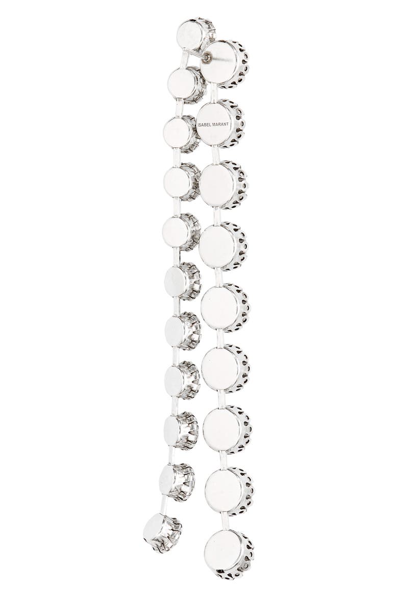 Midnight Dancin' Crystal Chain Linear Drop Earrings, Alternate, color, TRANSPARENT/ SILVER