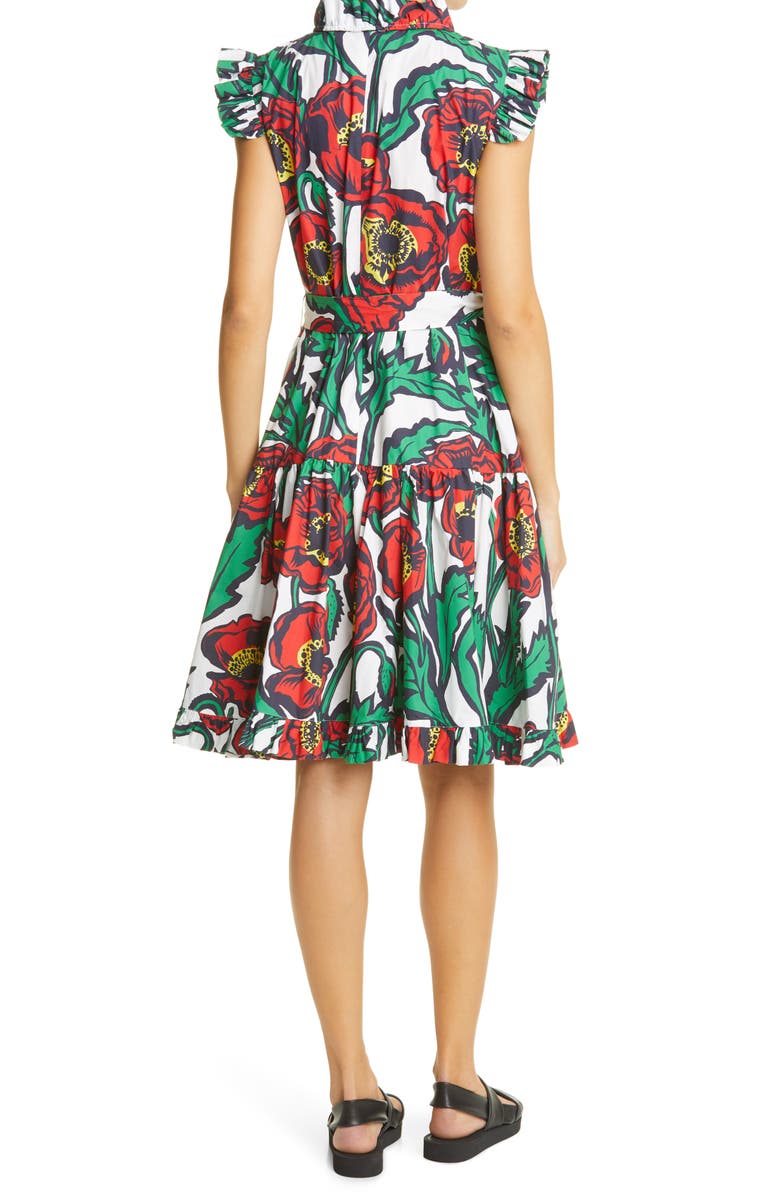 La DoubleJ Floral Short & Sassy Cotton Dress, Alternate, color,