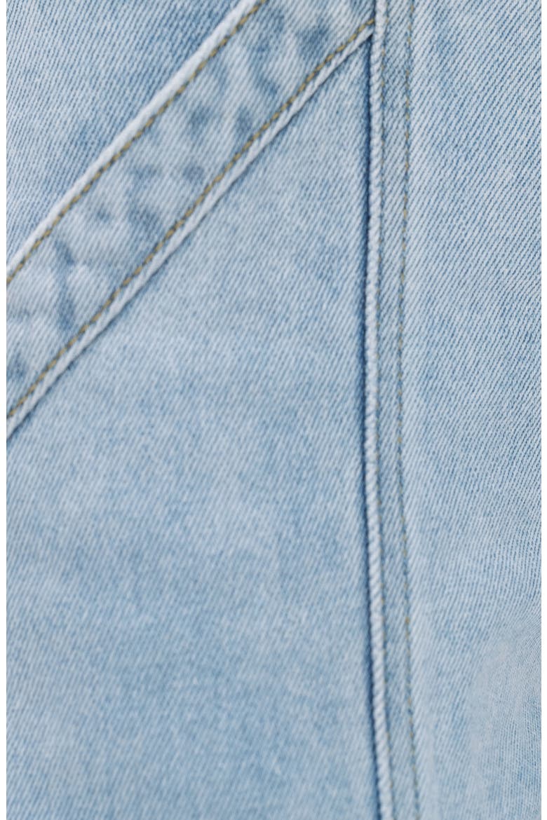 High Waist Ankle Straight Leg Cargo Jeans, Alternate, color, LIGHT BLUE