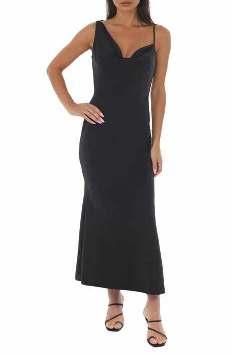 bebe Airflow Cowl Neck Maxi Dress