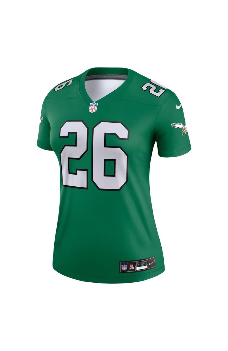 Nike Women's Nike Saquon Barkley  Kelly Green Philadelphia Eagles  Legend Player Performance Top, Alternate, color, Kelly Green