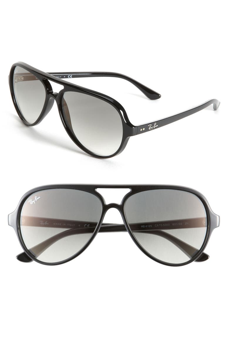 Cats 5000 59mm Gradient Aviator Sunglasses, Main, color, GRADIENT SMOKE