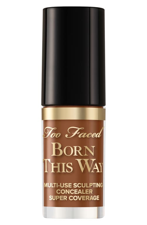 Too Faced Mini Born This Way Super Coverage Multi-use Concealer Chai 0.06 oz / 1.77 ml In Chai