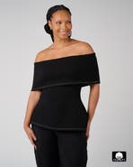 WeWoreWhat Off Shoulder Fold Over Top
