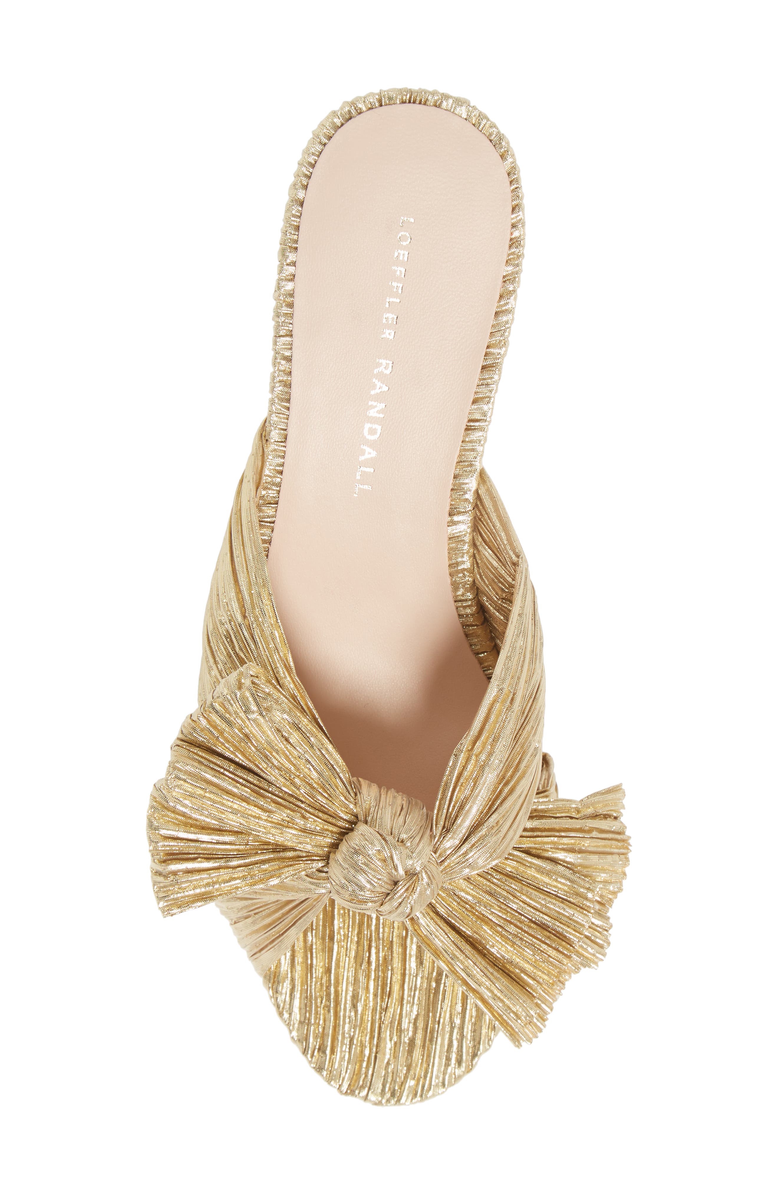 Loeffler Randall Emilia Knot Slide Sandal, Alternate, color, Gold