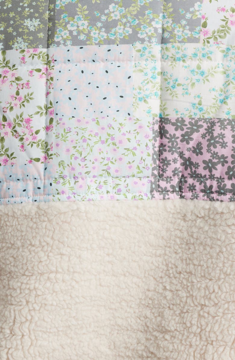 Thread & Supply Cozy Quilted Pocket Jacket, Alternate, color, Light Blue Pink Combo