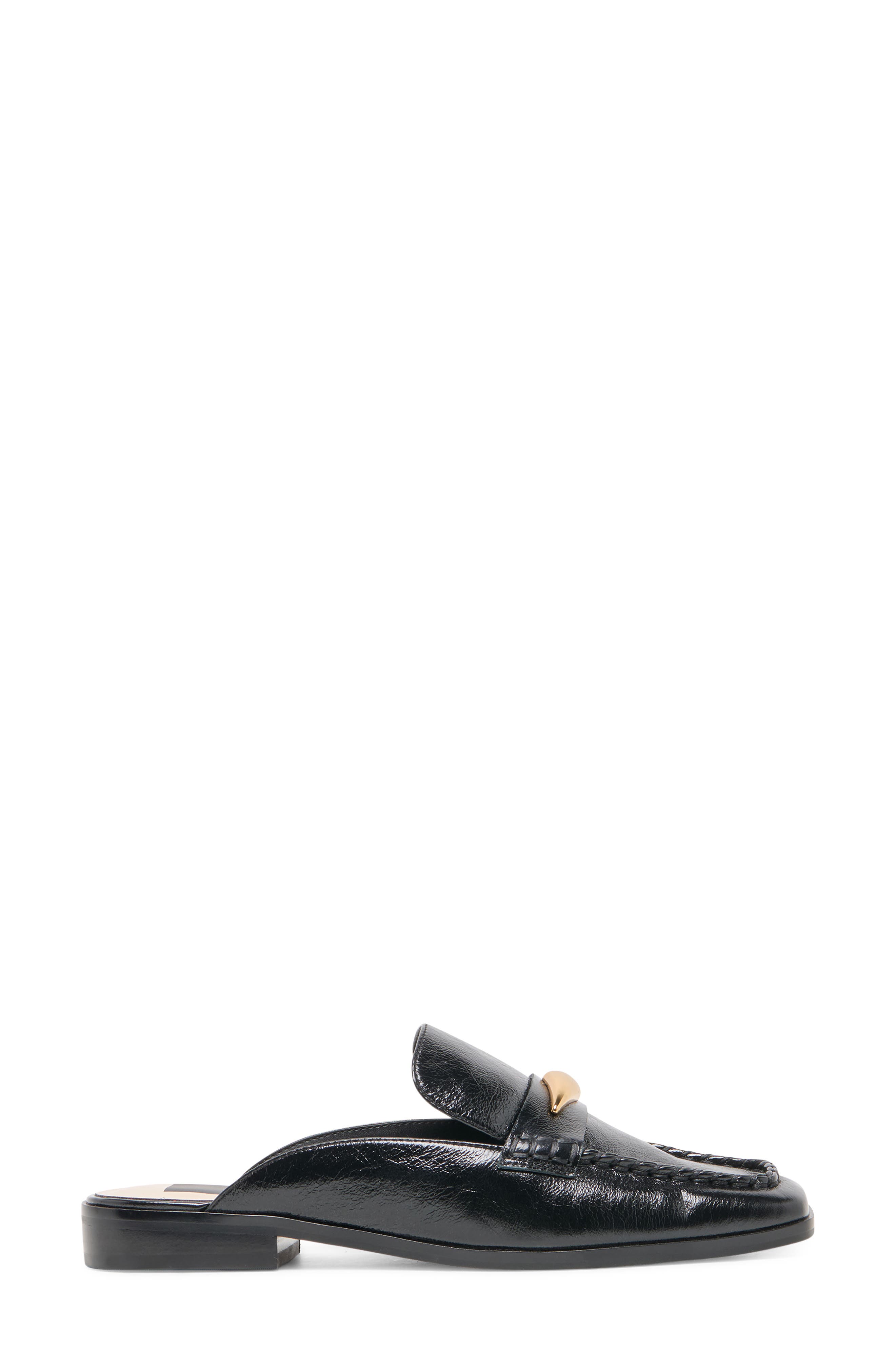 Bowey Mule, Alternate, color, BLACK LEATHER