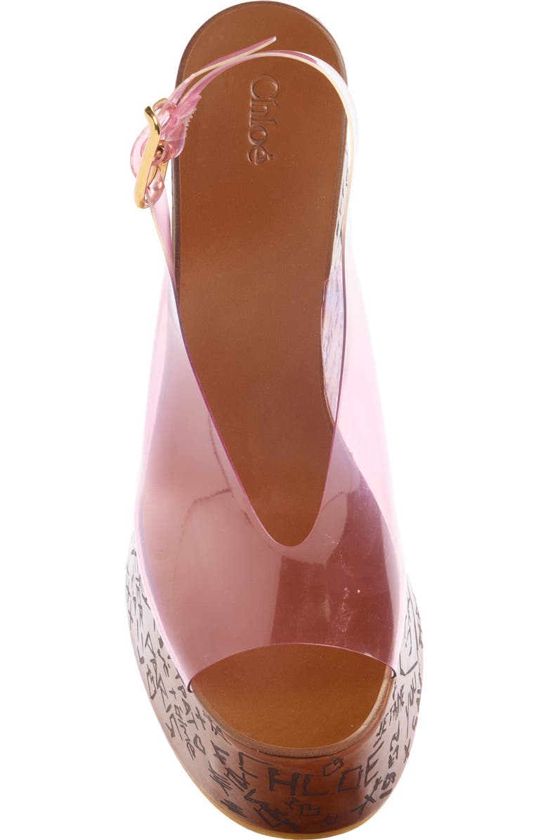 Chloé Maxime Platform Wedge Sandal, Alternate, color, Pink Fizz