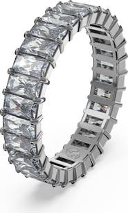 Swarovski Matrix Baguette Crystal Eternity Ring