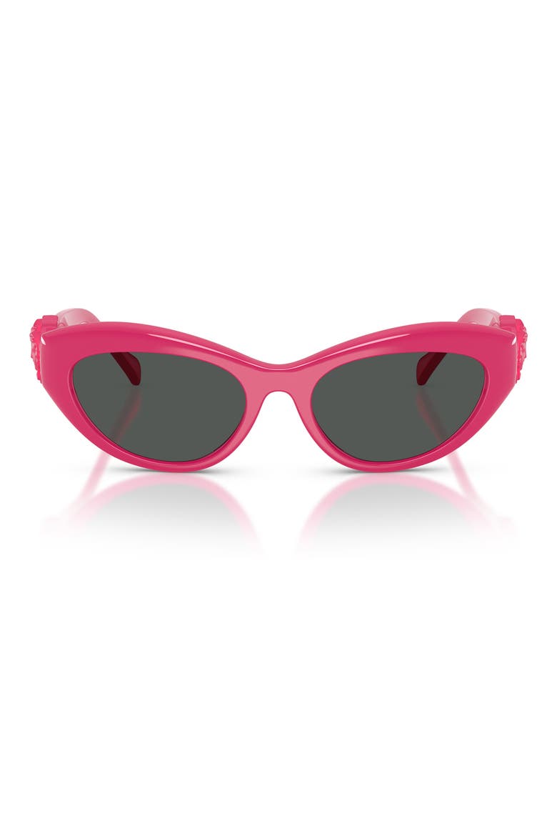 49mm Small Cat Eye Sunglasses, Main, color, PINK/ DARK GREY
