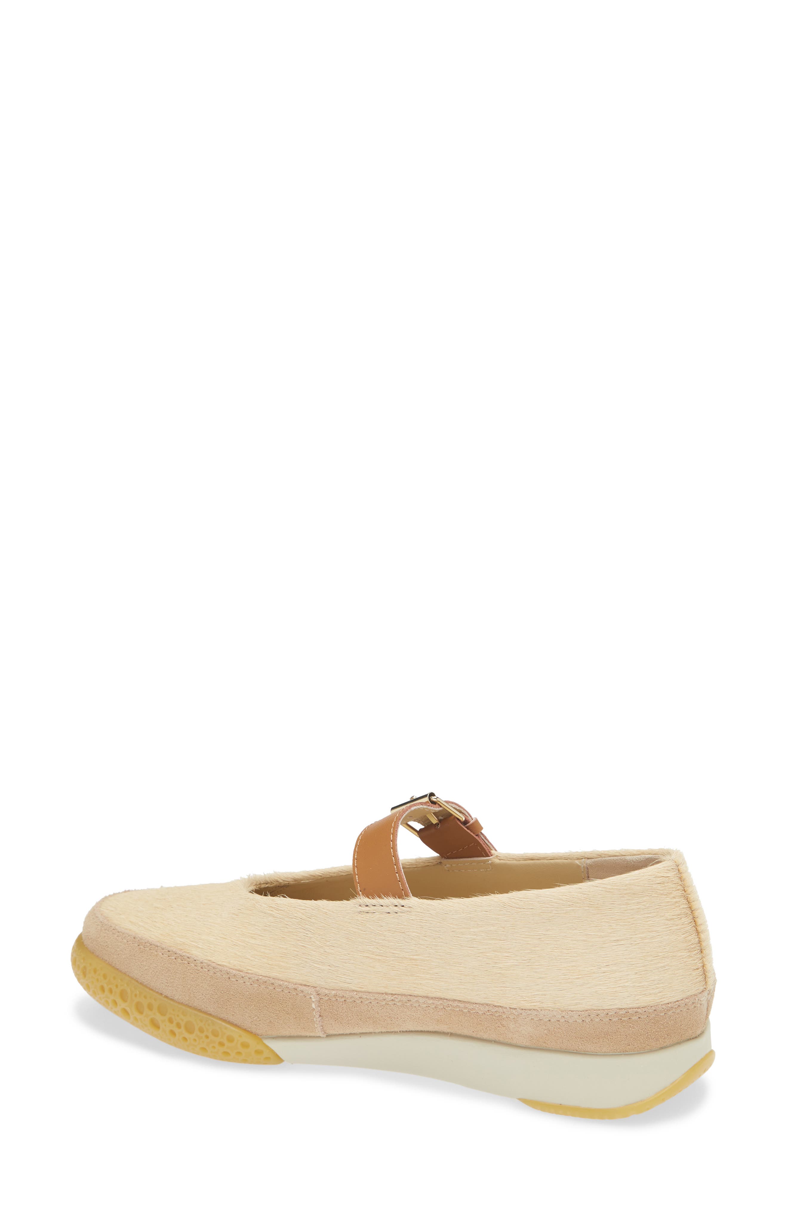 Bubble Pompa Genuine Calf Hair Mary Jane Sneaker, Alternate, color, SAND