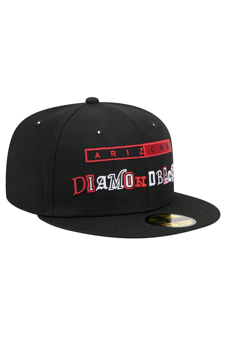Men's New Era Black Arizona Diamondbacks Ransom 59FIFTY Fitted Hat, Alternate, color, Black