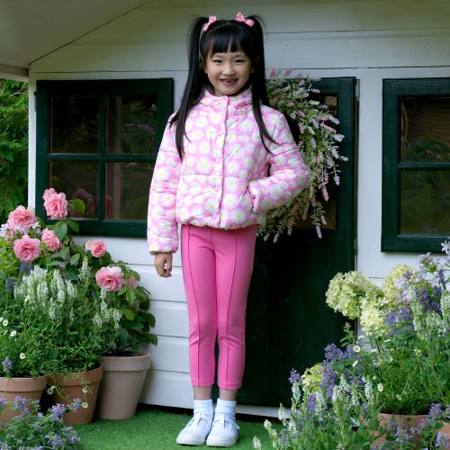 Rachel Riley Daisy Puffer Jacket In Pink