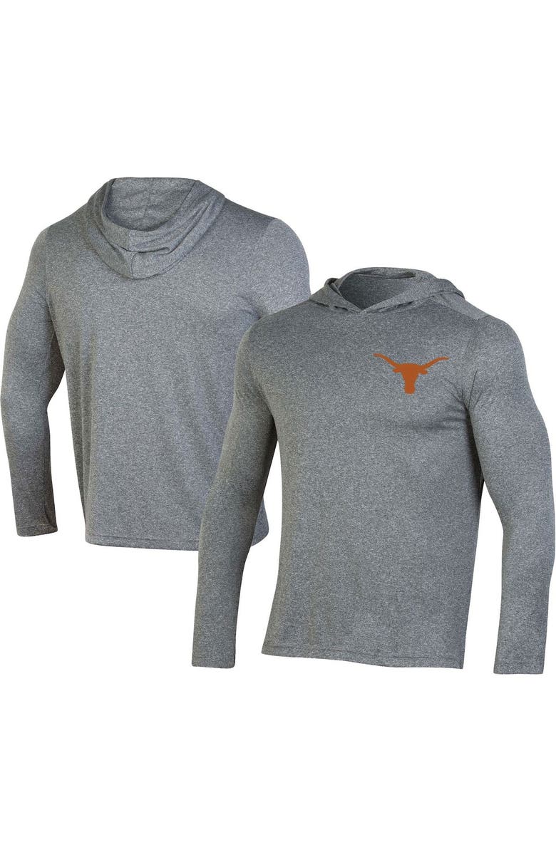 KNIGHTS APPAREL Men's Champion Gray Texas Longhorns Hoodie Long Sleeve T-Shirt, Alternate, color, 