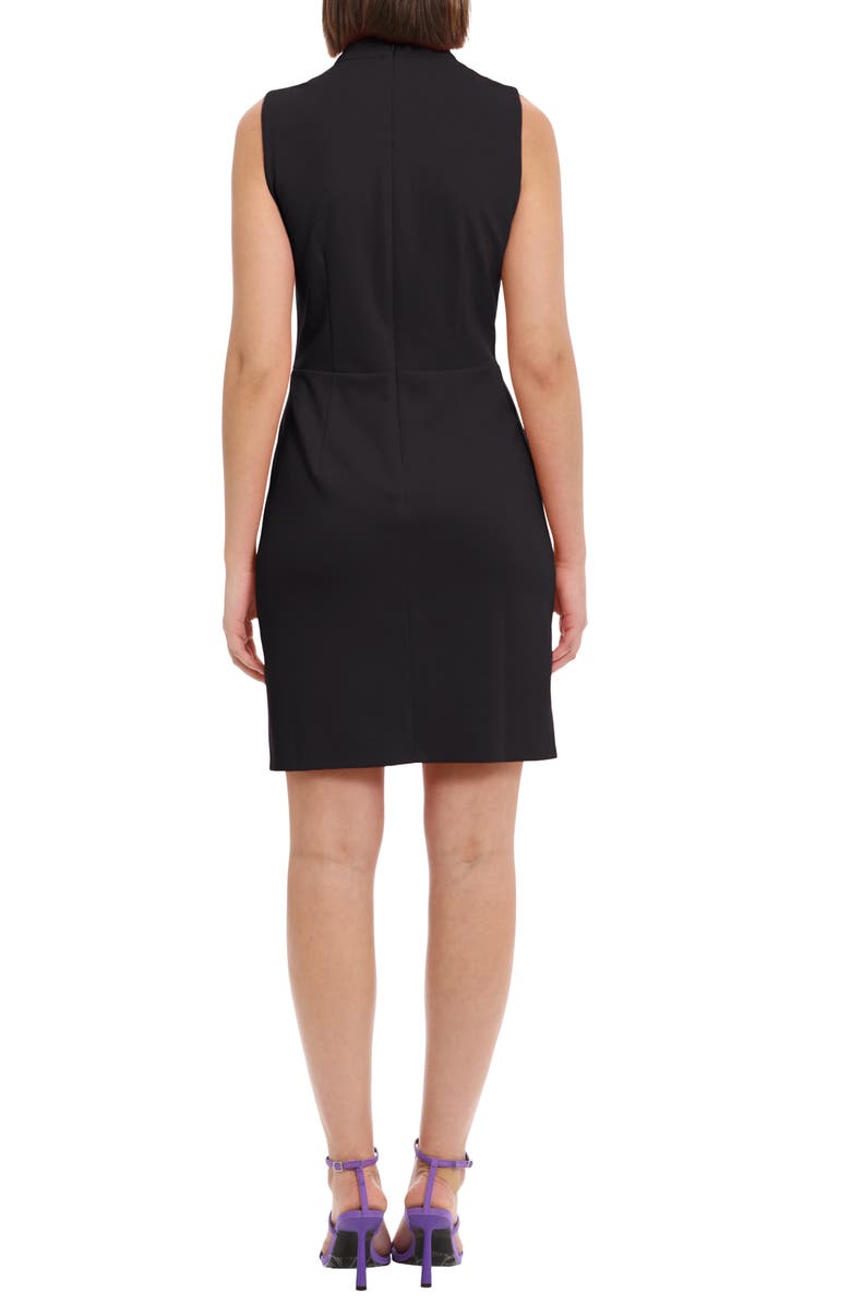 DONNA MORGAN FOR MAGGY Tie Waist Mock Neck Sheath Dress, Alternate, color, 