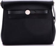 Pre-Owned Hermes Herbag Zip Toile and Leather 20