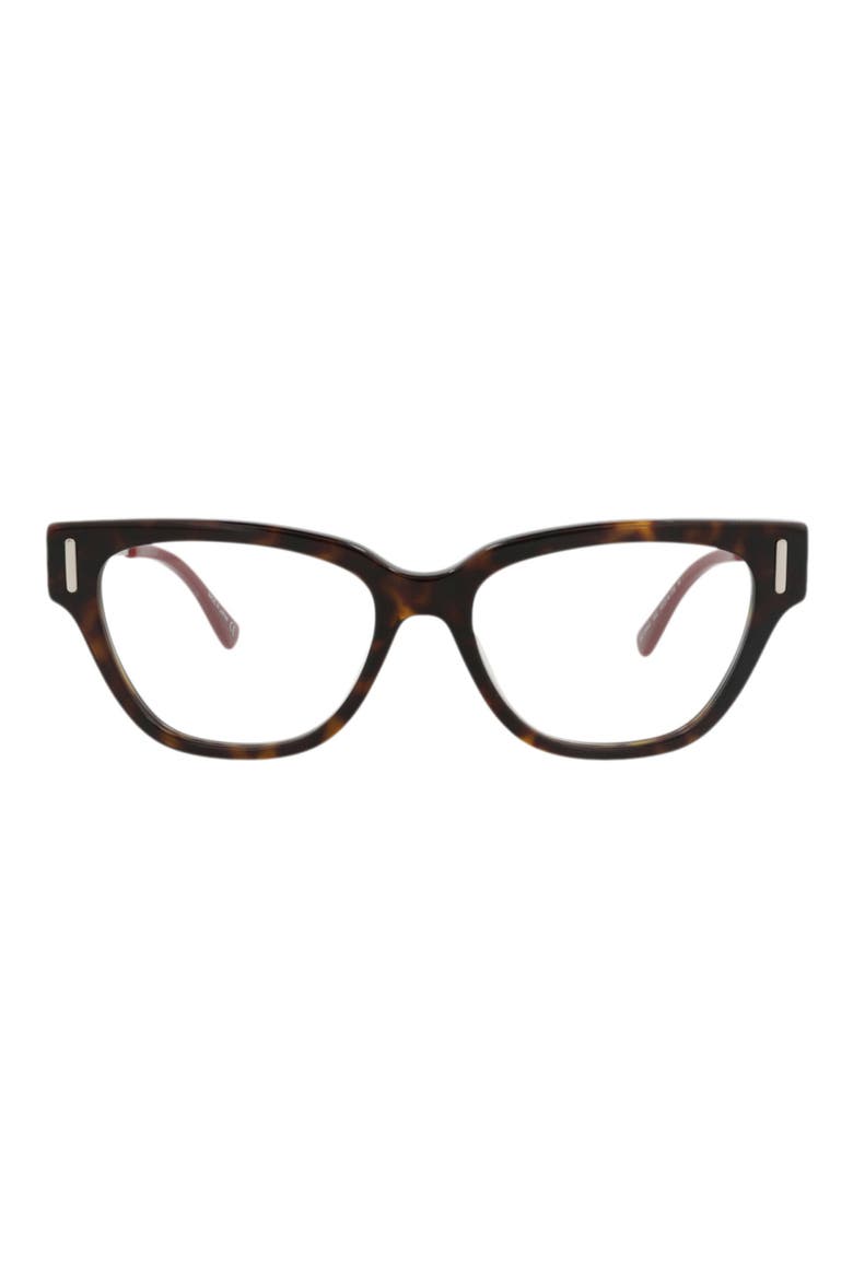 52mm Cat Eye Optical Glasses, Main, color, HAVANA SILVER TRANSPARENT