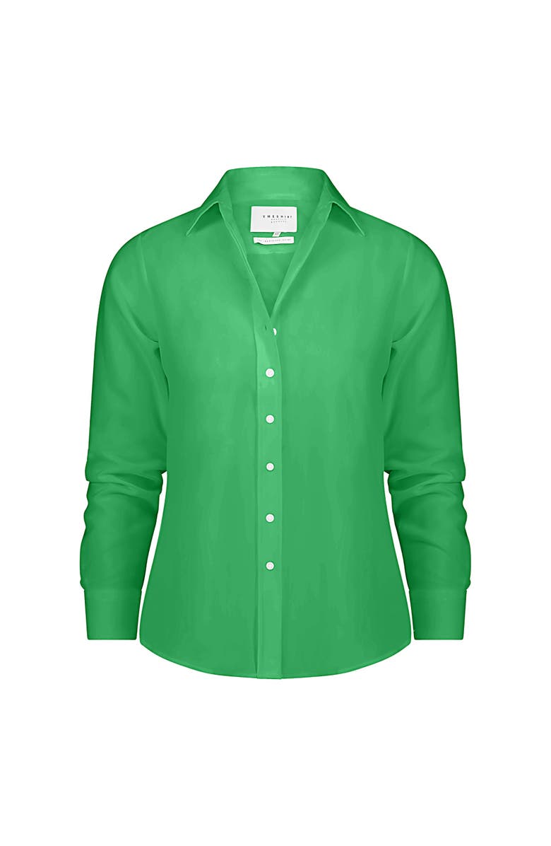 The Shirt by Rochelle Behrens The Boyfriend Shirt, Alternate, color, Kelly Green