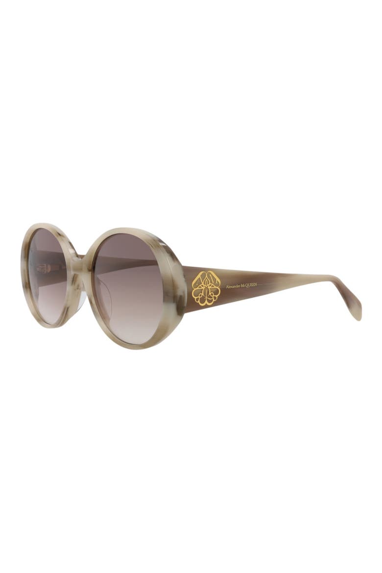 57mm Oval Sunglasses, Alternate, color, IVORY IVORY BROWN