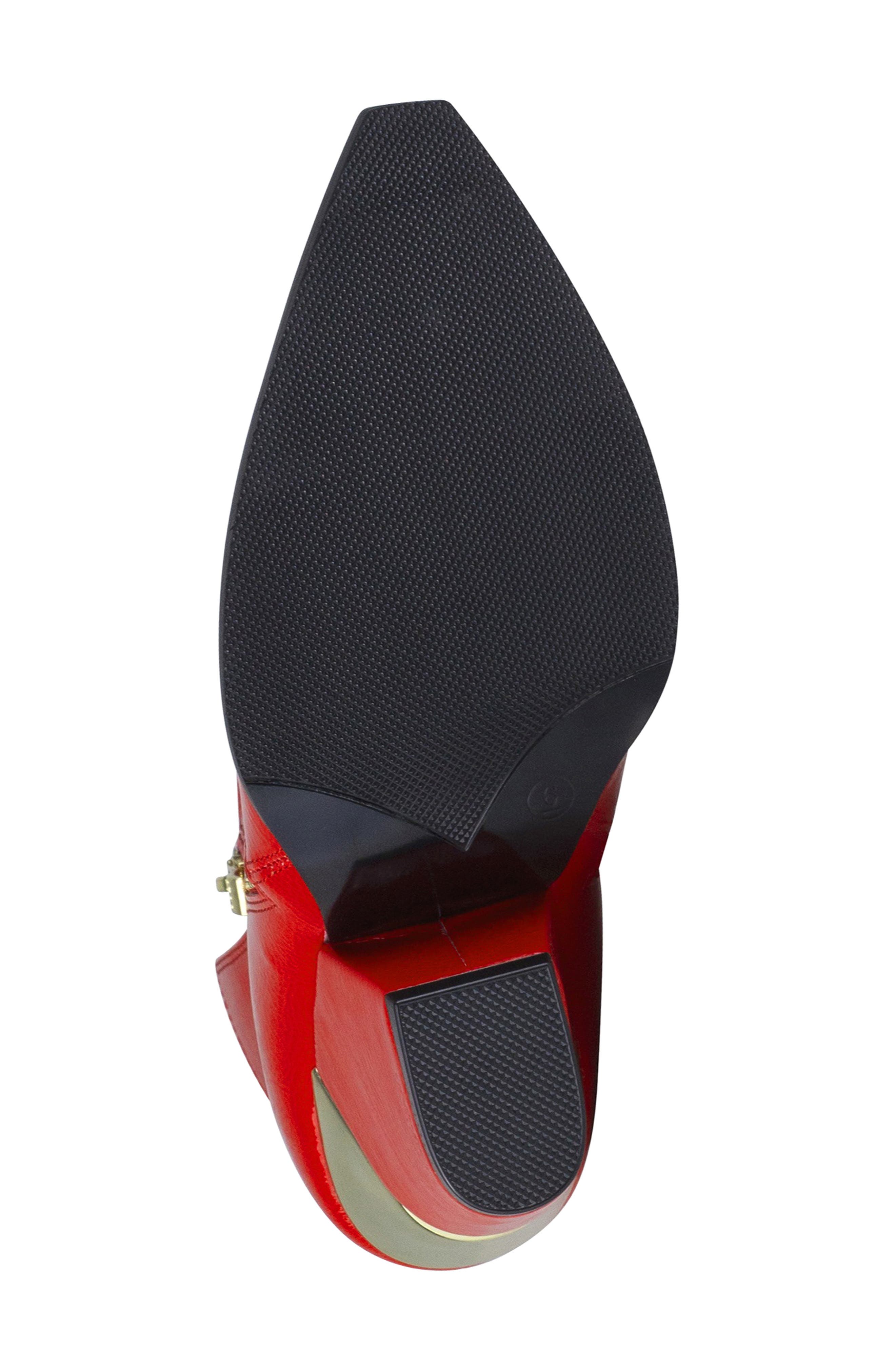 Galaxy Pointed Toe Wedge Boot, Alternate, color, RED