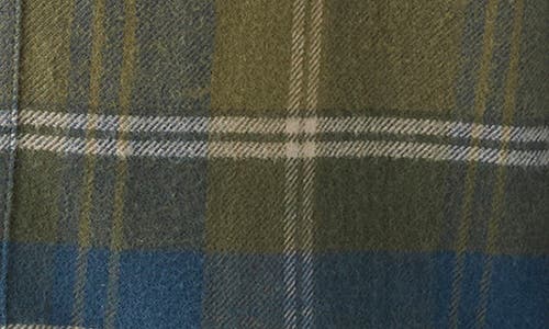 O'neill Kids' Redmond Plaid Flannel Button-up Shirt In Deep Lichen Green