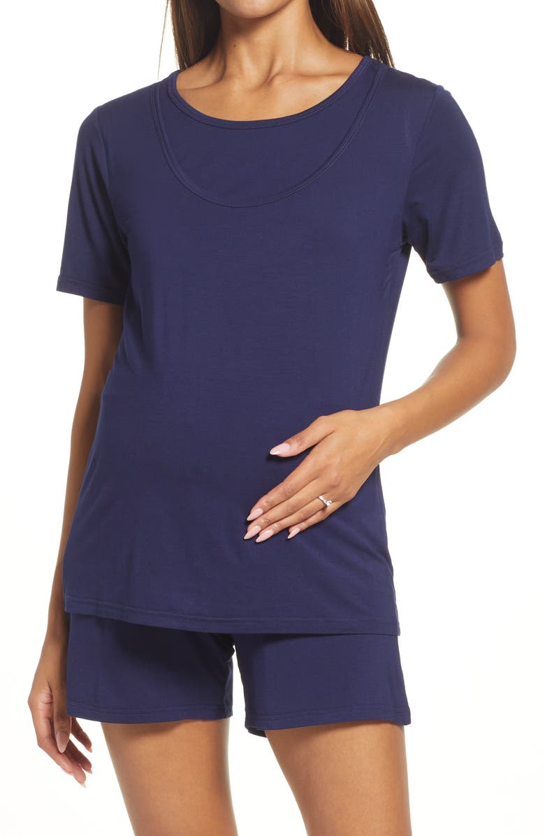 Savi Mom Lima Maternity/Nursing Pajamas, Main, color, 