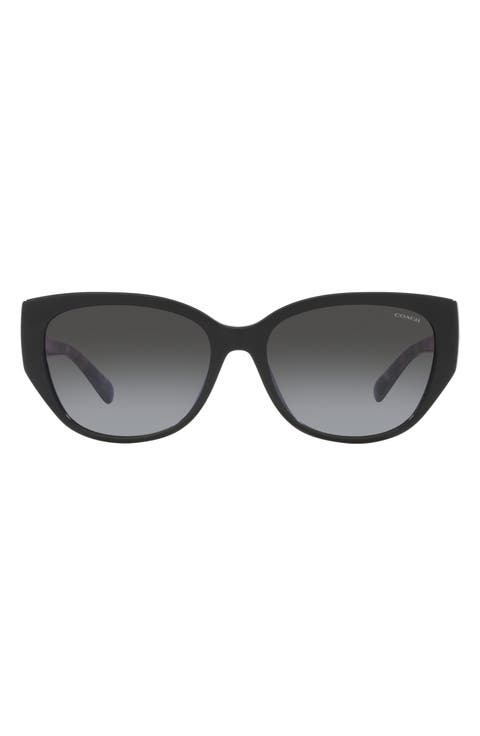 55mm Gradient Rectangular Sunglasses