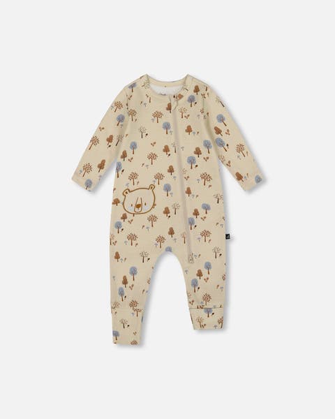 Organic Cotton Zipped Romper Tree (Baby)