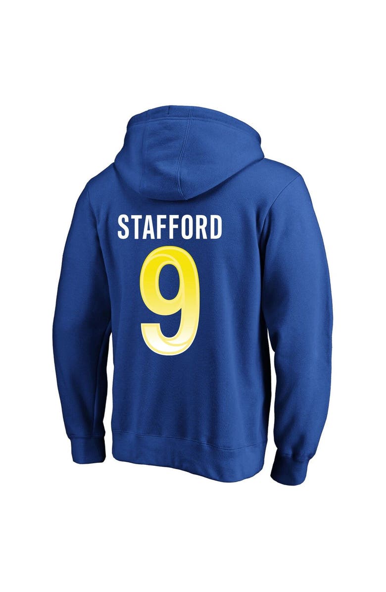 FANATICS Men's Fanatics Branded Matthew Stafford Royal Los Angeles Rams Super Bowl LVI Big & Tall Name & Number Pullover Hoodie, Alternate, color, 