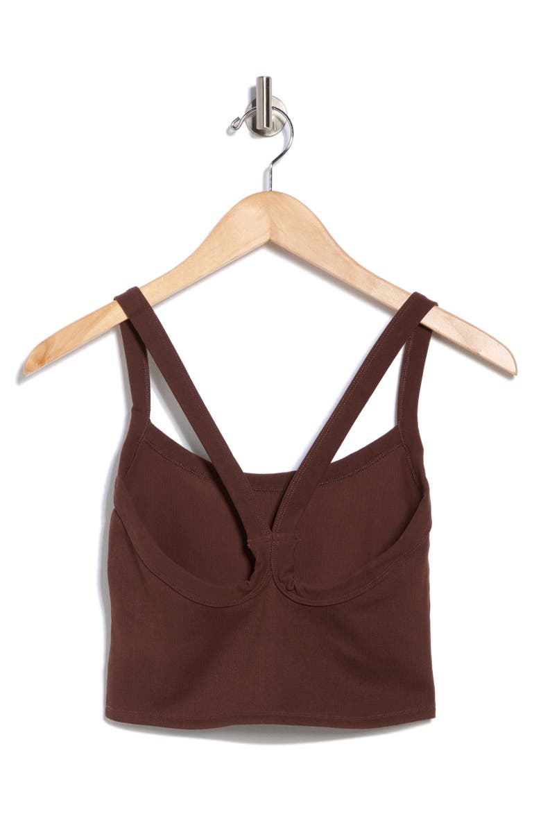 Free People FP Movement All Clear Rib Crop Camisole, Alternate, color, Brown