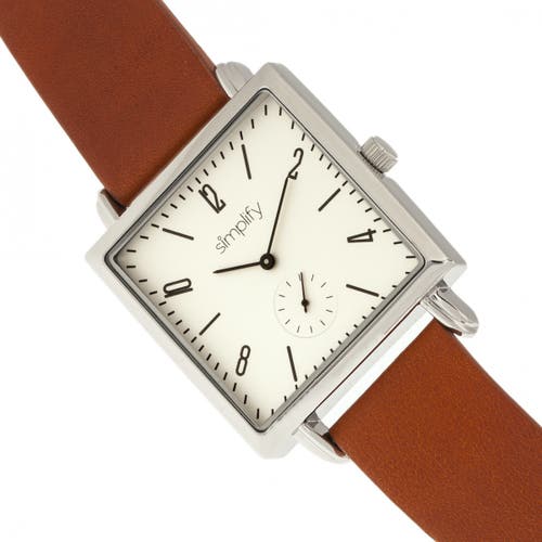 Simplify The 5000 Leather-band Watch In Brown
