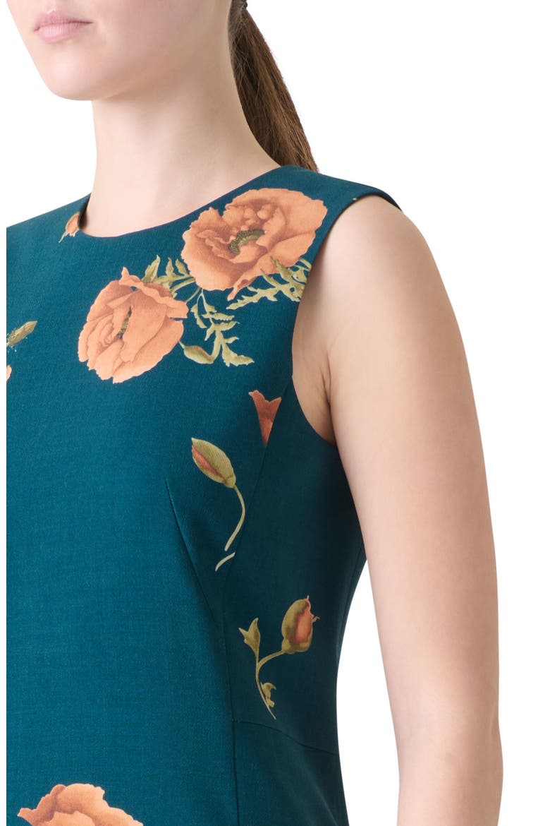 Anemone Double Face Wool Blend Sheath Dress, Alternate, color, RIVER GREEN-TERRA
