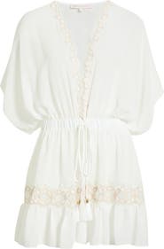 Ramy Brook Alisa Lace Trim Cover-Up Dress