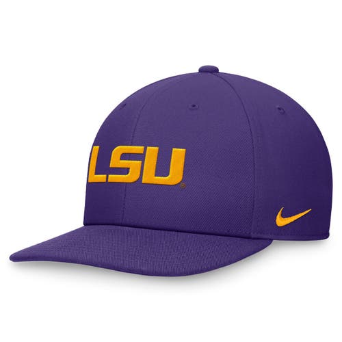 Nike Purple Lsu Tigers On-field Pro Bill Snapback Hat In Purple