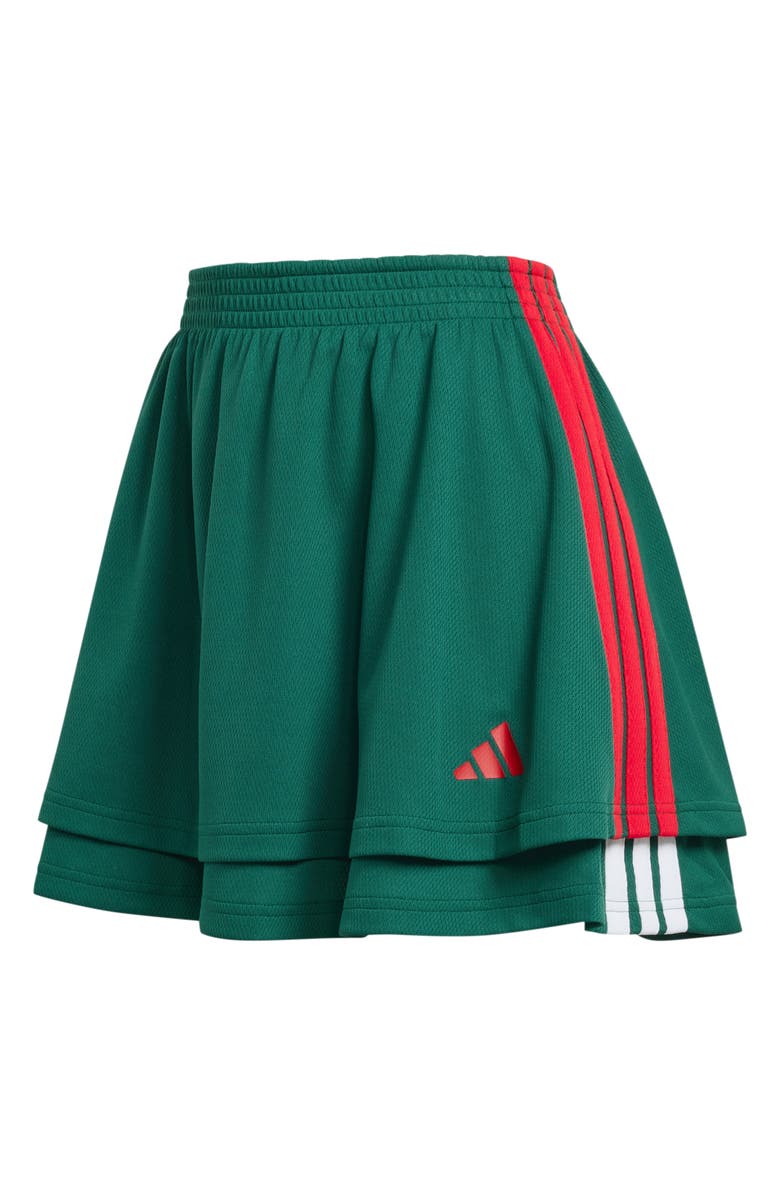 adidas Originals House of Tiro Skirt, Alternate, color, Dark Green/ Scarlet/ White