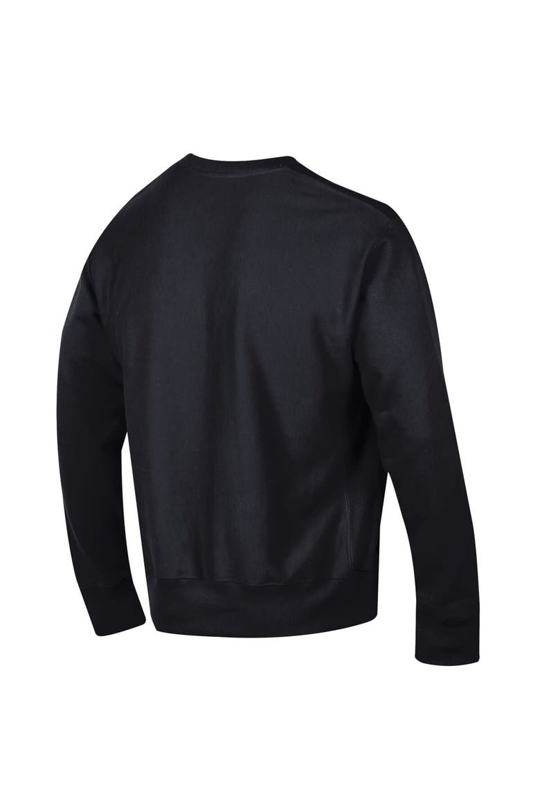 Men's Champion  Black Cincinnati Reds Reverse Weave Chenille Sweatshirt, Alternate, color, Black