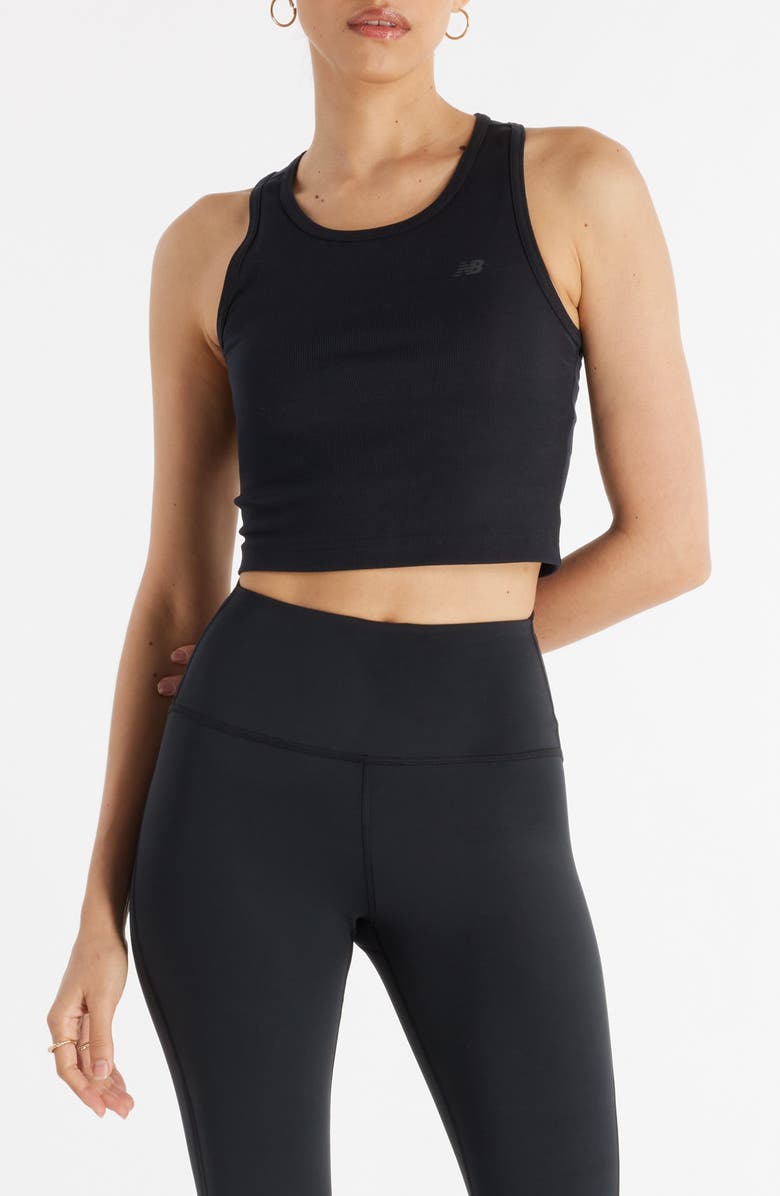 New Balance Performance Rib Crop Tank, Main, color, 