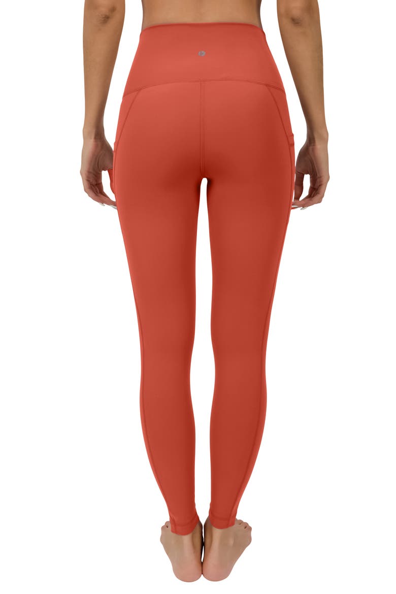 Superflex High Rise Elastic Free Pocket Ankle Leggings, Alternate, color, BURNISHED SUNSET