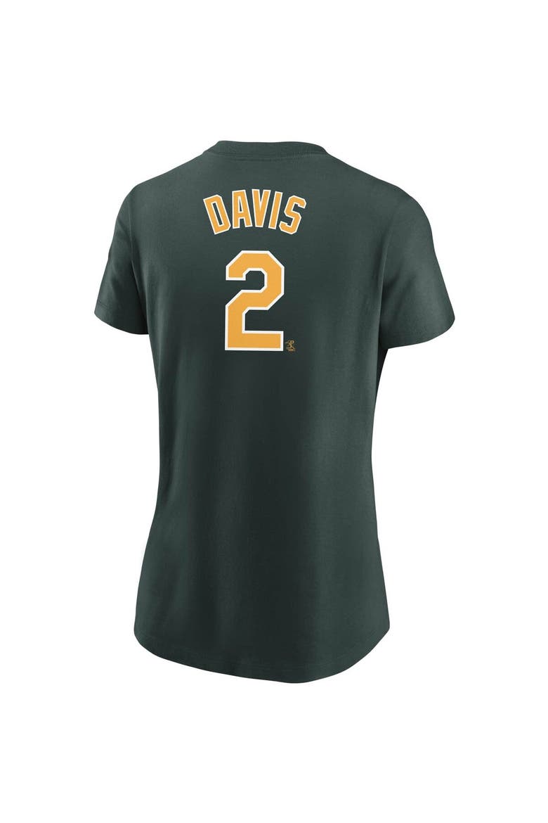Women's Nike Khris Davis Green Oakland Athletics Name & Number T-Shirt, Alternate, color, Green