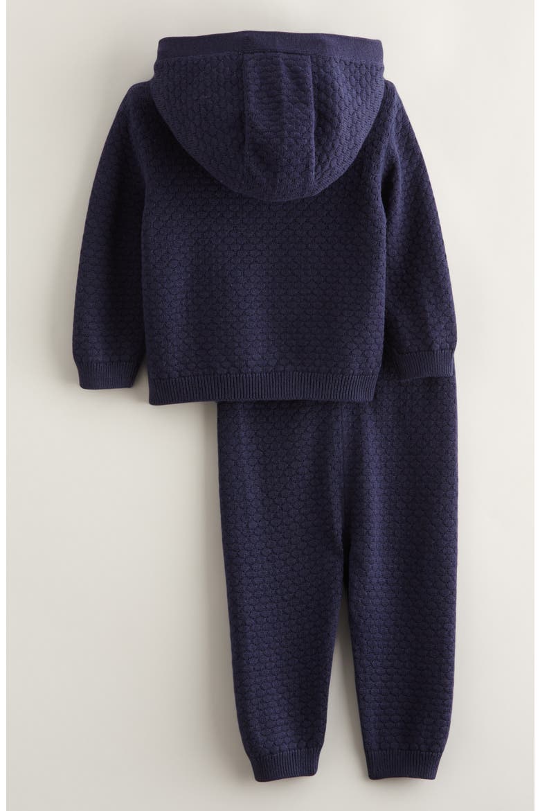 Honeycomb Knit Hoodie & Joggers Set, Alternate, color, NAVY PEACOAT