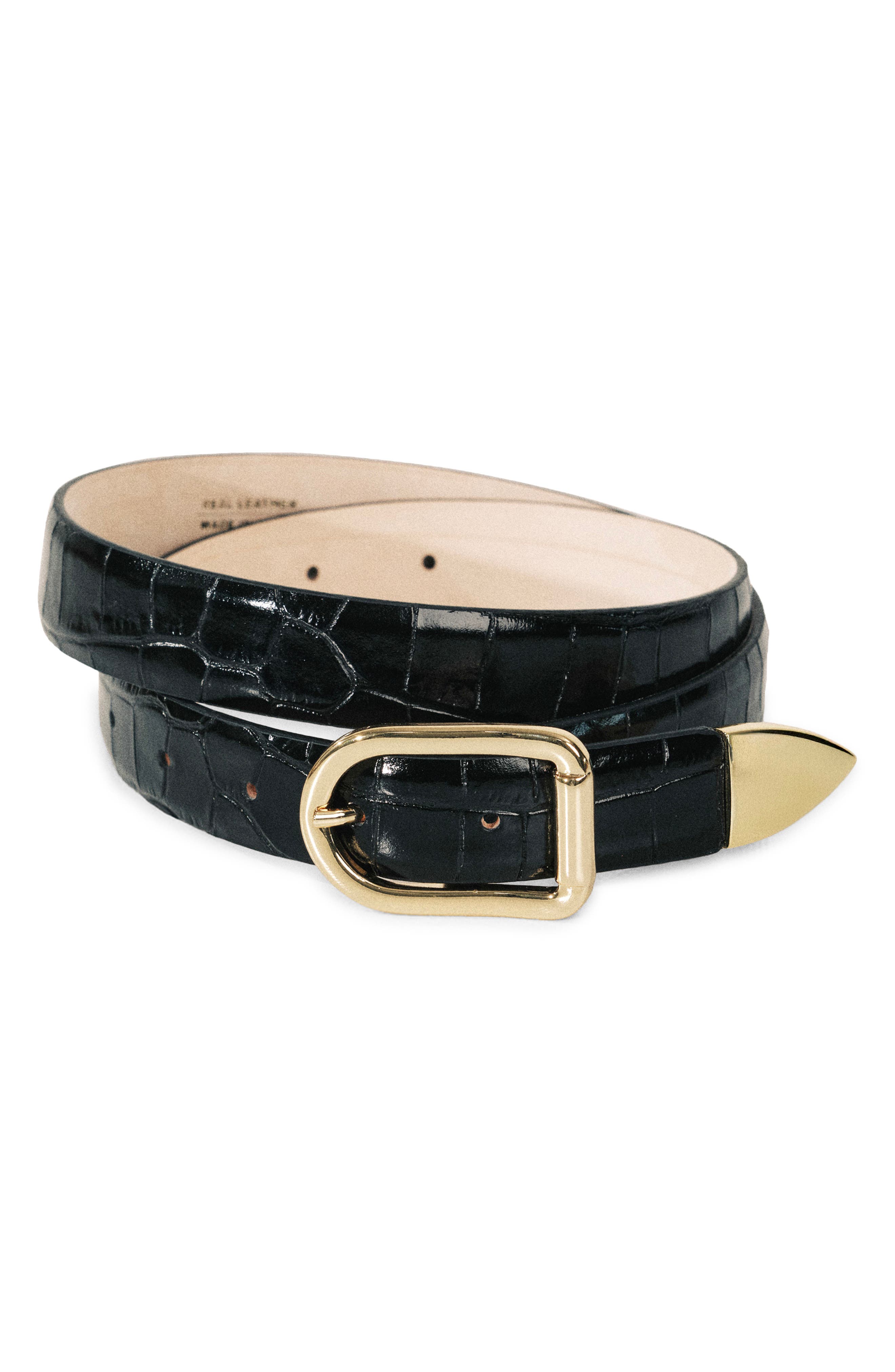 selected BLACK CROCO/ GOLD