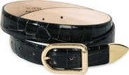 Déhanche Mija Croc-Embossed Leather Belt