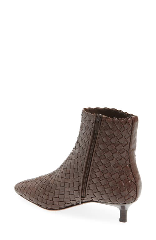 Loeffler Randall Marcella Woven Bootie In Espresso