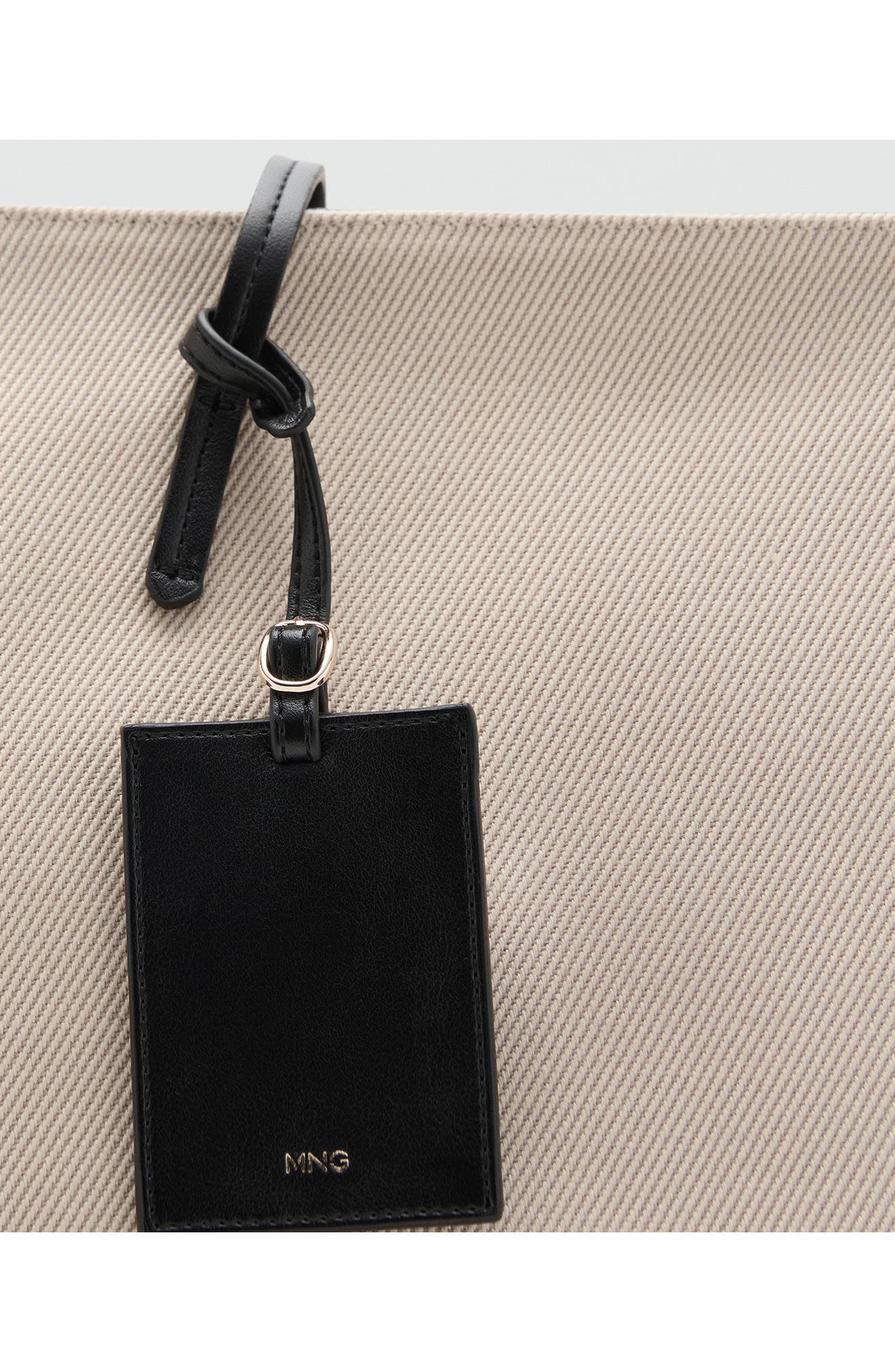 MANGO Canvas Shopper Bag, Alternate, color, 