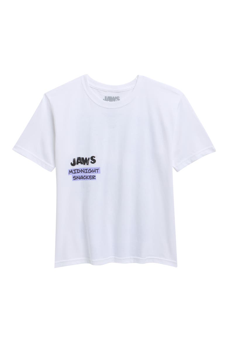 Kids' Jaws Midnight Snacker Cotton Graphic T-Shirt, Main, color, WHITE