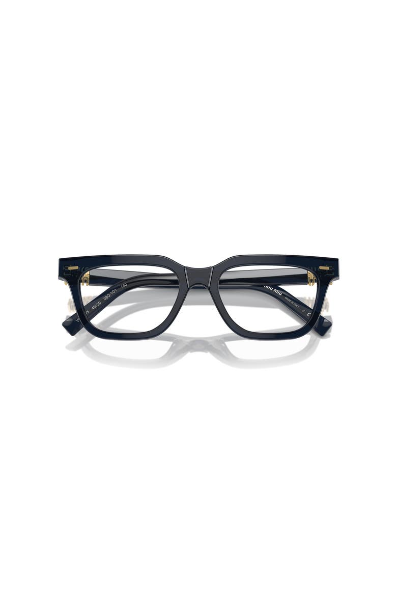 53mm Rectangle optical glasses, Alternate, color, Blue